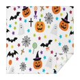 thumbnail image 1 of Happy Halloween Square Tablecloth Waterproof Spillproof Tablecolths Pumpkin Skull Bat Spider Table Cloths for Halloween Party Decorations Favors (60x60 Inch), 1 of 6