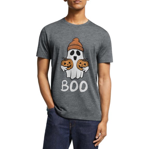Happy Halloween T-Shirt Costume Unisex for Fall Tee Shirt Classic Tops Lovely Ghost Pumpkin Halloween Summer Short Sleeve Undershirts Great Gift S- 5XL