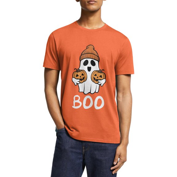 Happy Halloween T-Shirt Costume Unisex for Fall Tee Shirt Classic Tops Lovely Ghost Pumpkin Halloween Summer Short Sleeve Undershirts Great Gift S- 5XL