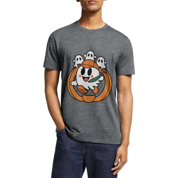 Happy Halloween T-Shirt Costume Unisex for Fall Tee Shirt Classic Tops Lovely Ghost Pumpkin Halloween Summer Short Sleeve T-Shirts Great Gift S- 5XL