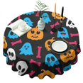thumbnail image 1 of Happy Halloween Table Cloth Waterproof Spillproof Round Table Covers Horror Pumpkin Ghost Table Cloths for Halloween Birthday Wedding Graduation (60x60 inches), 1 of 6