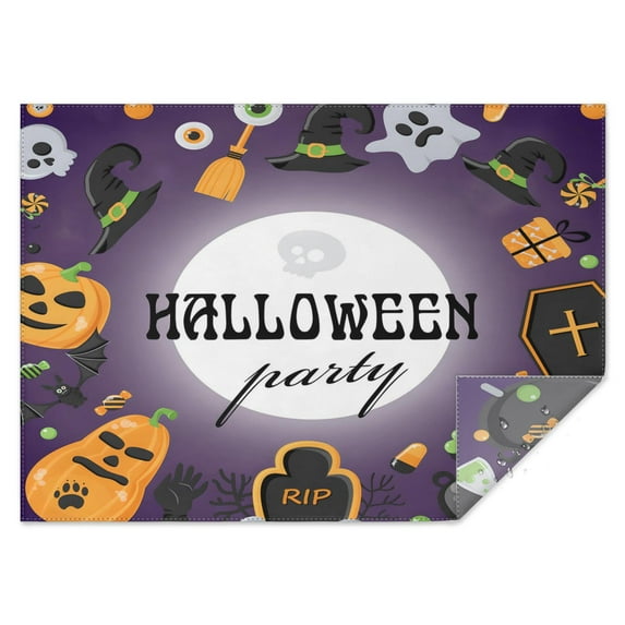 Happy Halloween Table Cloth Wrinkle Resistant Washable Tablecolths Table Covers Horror Pumpkin Ghost Rectangle Table Cloths for Halloween Birthday Wedding Graduation