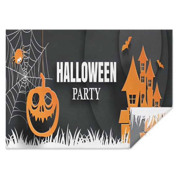 Happy Halloween Table Cover Wrinkle Resistant Washable Tablecolths Table Covers Horror Pumpkin Ghost Rectangle Table Cloths for Dining Kitchen Restaurant Birthday