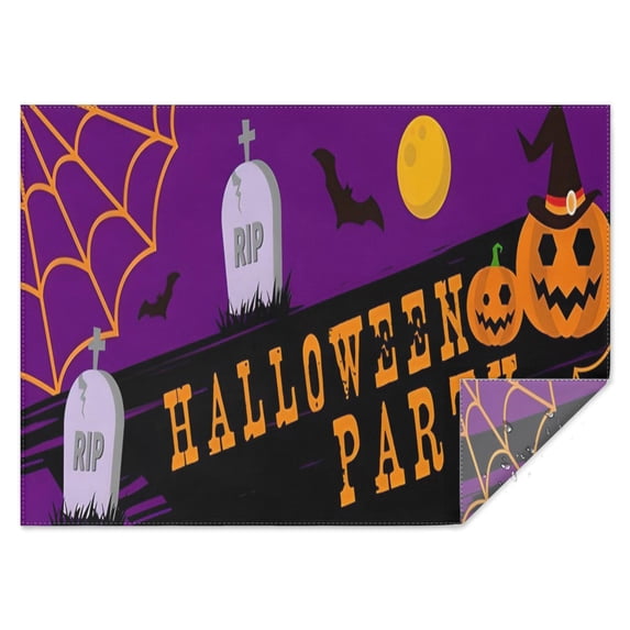 Happy Halloween Table Cover Wrinkle Resistant Washable Tablecolths Table Covers Pumpkin Spooky Rectangle Table Cloths for Halloween Birthday Wedding Graduation