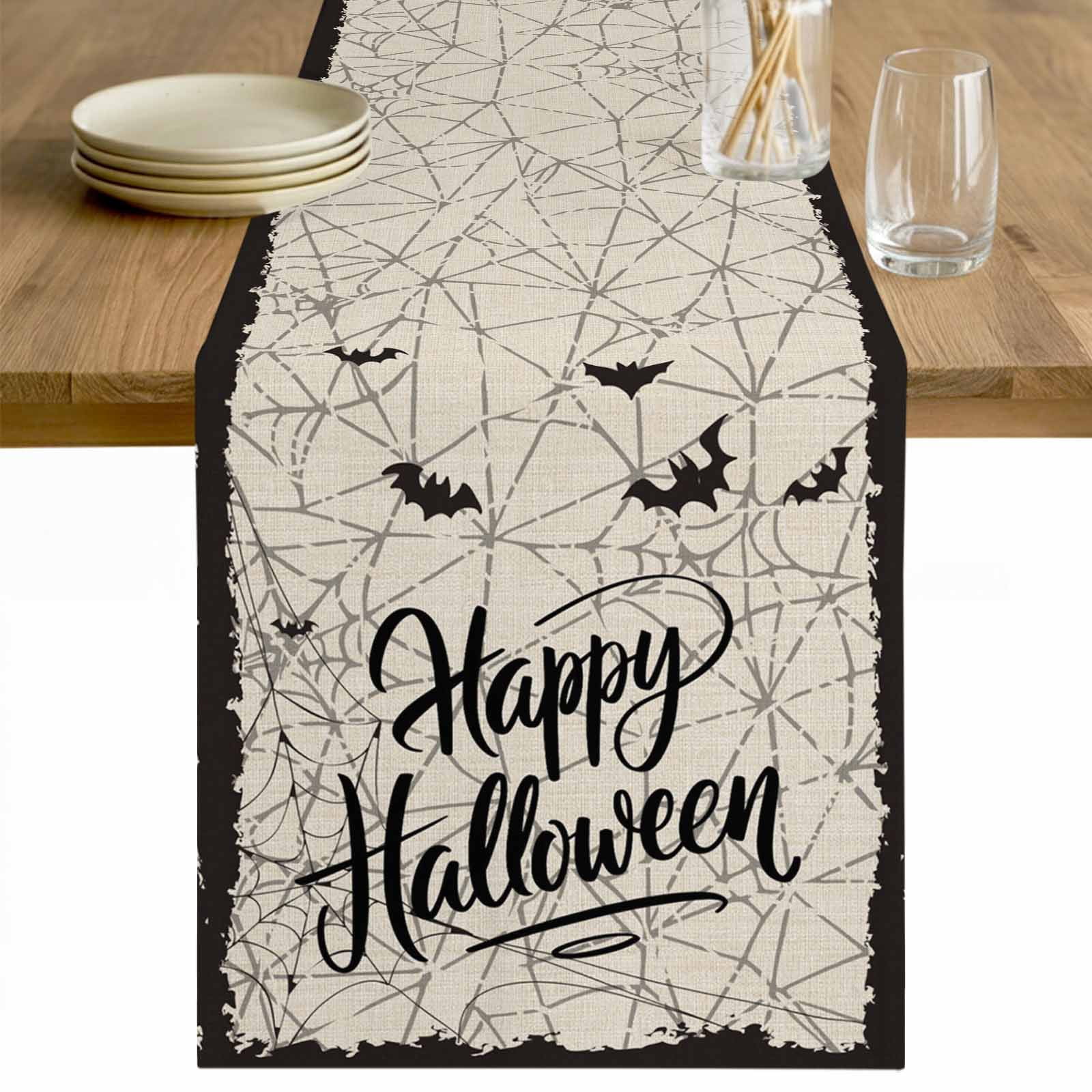 Happy Halloween Table Runner 70 Inches Long Farmhouse Dress Scarves ...