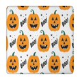 thumbnail image 1 of Happy Halloween Tablecloth with Elastic Edge Waterproof Spillproof Pumpkin Spooky Square Tablecolths Table Cover for Halloween Birthday Wedding Graduation (34x34in), 1 of 6
