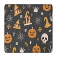 thumbnail image 1 of Happy Halloween Tablecloth with Elastic Edge Wrinkle Resistant Washable Pumpkin Spooky Square Table Covers Table Cloths for Halloween Birthday Wedding Graduation (34x34in), 1 of 6