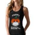 thumbnail image 1 of Happy Halloween Top 2020 Quarantine Pumpkin Jack O Lantern Racerback Tank Top XX-Large Black, 1 of 3