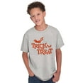 thumbnail image 1 of Happy Halloween Trick or Treat Bats Crewneck T Shirts Boy Girl Teen Brisco Brands X, 1 of 6