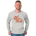 thumbnail image 1 of Happy Halloween Trick or Treat Bats Long Sleeve TShirt Men Women Brisco Brands X, 1 of 6