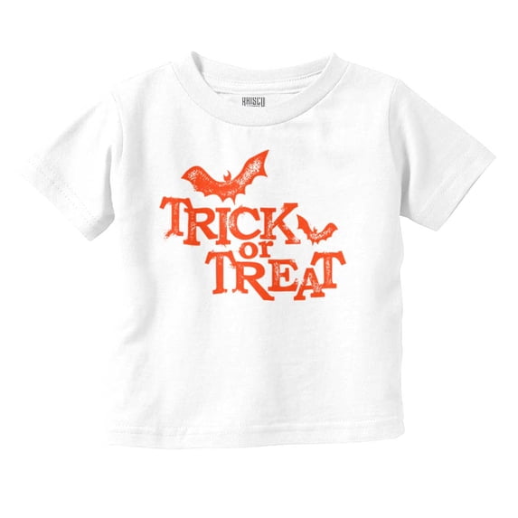 Happy Halloween Trick or Treat Bats Toddler Boy Girl T Shirt Infant Toddler Brisco Brands 3T