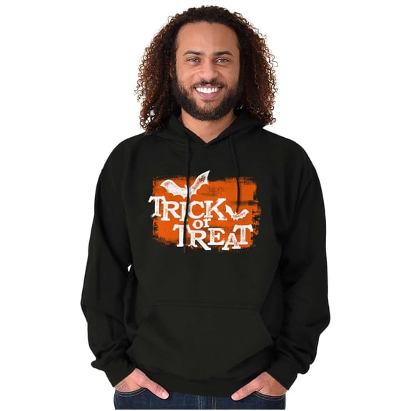 Happy Halloween Trick or Treat Bats Unisex Plus Fleece Graphic Hoodie Brisco Brands 2X