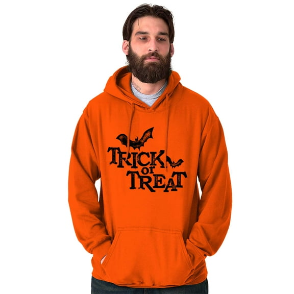 Happy Halloween Trick or Treat Bats Unisex Plus Size Hoodie Brisco Brands 2X