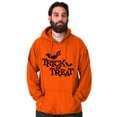 thumbnail image 1 of Happy Halloween Trick or Treat Bats Unisex Plus Fleece Graphic Hoodie Brisco Brands 4X, 1 of 5