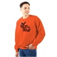 thumbnail image 1 of Happy Halloween Trick or Treat Bats Unisex Plus Size Sweatshirt Brisco Brands 2X, 1 of 6