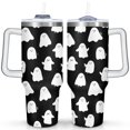 thumbnail image 1 of Happy Halloween Tumbler with Handle Insulated Water Bottle 40 oz Coffee Travel Mug for Cafe Drinks Beverage Liquid Cocktail Ideal Gift for Husband Son Dad, 1 of 7