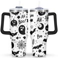 thumbnail image 1 of Happy Halloween Tumbler with Handle Insulated Coffee Mug 40 oz Coffee Mug for Drinking Coffee Water Wine Ideal Gift for Women Daughter Mom, 1 of 7