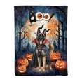 thumbnail image 1 of Happy Halloween Vampire Belgian Malinois BOO with Pumpkins Fun and Spooky Cozy Fleece Blanket Sheepdog Dog Lover Gifts Warm Soft Throw Blanket - 00018, 1 of 5