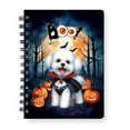 thumbnail image 1 of Happy Halloween Vampire Bichon Frise BOO with Pumpkins Fun and Spooky Spiral Bound Journal Bichons Dog Lovers Gifts Idea 5x7in Spiral Notebook - 00018, 1 of 5
