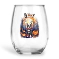 thumbnail image 1 of Happy Halloween Vampire Boston Terrier BOO with Pumpkins Fun and Spooky 15oz Stemless Wine Glass Mug Gentleman Dog Lover Gifts Wine Glasses Cup - 00018, 1 of 5