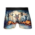 thumbnail image 1 of Happy Halloween Vampire Boston Terrier BOO with Pumpkins Fun and Spooky All Over Print Boxer Briefs Underwear for Men Dad Gentleman Dog Lover Gifts - 00018, 1 of 6