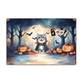 thumbnail image 1 of Happy Halloween Vampire British Shorthair BOO with Pumpkins Fun and Spooky Horizontal Metal Aluminum Sign Cat Lover Kitten Owner Gifts Wall Art Home Decor - 00018, 1 of 5