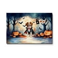 thumbnail image 1 of Happy Halloween Vampire Brittany Spaniel BOO with Pumpkins Fun and Spooky Horizontal Matte Canvas Poster Brittany Dog Lover Gifts Idea Wall Art Home Decor - 00018, 1 of 5