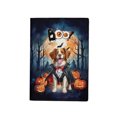 thumbnail image 1 of Happy Halloween Vampire Brittany Spaniel BOO with Pumpkins Fun and Spooky Travel Passport Wallet Brittany Dog Lover Gifts Idea PU Leather Passport Holder Cover - 00018, 1 of 5