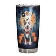 thumbnail image 1 of Happy Halloween Vampire Bull Terrier BOO with Pumpkins Fun and Spooky 20oz Stainless Steel Tumbler Insulated Cup with Lid Bully Dog Lovers Gifts Idea - 00018, 1 of 5