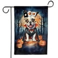thumbnail image 1 of Happy Halloween Vampire Bulldog BOO with Pumpkins Fun and Spooky Garden Flag 12x18in Double Sided Dog Lover Gifts Idea Outdoor Decor - 00018, 1 of 5