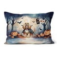 thumbnail image 1 of Happy Halloween Vampire Cocker Spaniel BOO with Pumpkins Fun and Spooky Pillow Cushion Double Sided Cockers Dog Lover Gifts Throw Pillow - 00018, 1 of 4