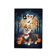 thumbnail image 1 of Happy Halloween Vampire Corgi BOO with Pumpkins Fun and Spooky Travel Passport Wallet Welsh Corgi Dog Lover Gifts Idea PU Leather Passport Holder Cover - 00018, 1 of 5