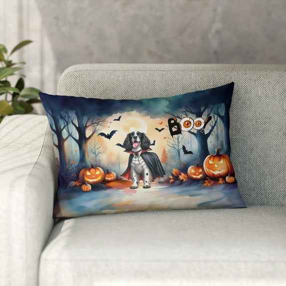 Happy Halloween Vampire English Springer Spaniel BOO with Pumpkins Fun and Spooky Pillowcase Double Sided Springers Dog Lover Gifts Pillow Case Covers - 00018