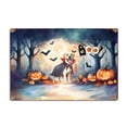 thumbnail image 1 of Happy Halloween Vampire Labrador Retriever BOO with Pumpkins Fun and Spooky Horizontal Metal Aluminum Sign Lab Dog Lover Gifts Wall Art Home Decor - 00018, 1 of 5