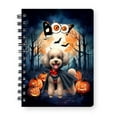thumbnail image 1 of Happy Halloween Vampire Poodle BOO with Pumpkins Fun and Spooky Spiral Bound Journal Poodles Dog Lover Gifts Idea 5x7in Spiral Notebook - 00018, 1 of 5
