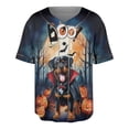 thumbnail image 1 of Happy Halloween Vampire Rottweiler BOO with Pumpkins Fun and Spooky All Over Print 3D Baseball Shirt Rottie Dog Lover Gifts Idea Softball Sport - 00018, 1 of 6