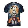 thumbnail image 1 of Happy Halloween Vampire Shih Tzu BOO with Pumpkins Fun and Spooky All Over Print 3D Shirt Unisex Merch Lion Dog Lover Gifts - 00018, 1 of 6