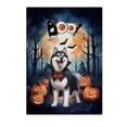 thumbnail image 1 of Happy Halloween Vampire Siberian Husky BOO with Pumpkins Fun and Spooky Vertical Matte Canvas Poster Husky Dog Lover Gifts Wall Art Home Decor - 00018, 1 of 5