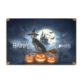 thumbnail image 1 of Happy Halloween Weimaraner Witch Pumpkins Bats Horizontal Metal Aluminum Sign Weim Gray Ghost Dog Lover Wall Art Home Decor - 13012, 1 of 5