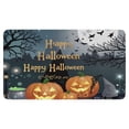 thumbnail image 1 of Happy Halloween Welcome Doormat,Durable Absorbent Mat 17x30 Inch Horror Pumpkin Ghost Floor Mat for Bedroom Living Room, 1 of 6