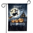 thumbnail image 1 of Happy Halloween West Highland White Terrier Witch Pumpkins Bats Garden Flag 12x18in Double Sided Westie Westy Dog Lover Outdoor Decor - 13012, 1 of 5