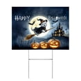 thumbnail image 1 of Happy Halloween West Highland White Terrier Witch Pumpkins Bats Yard Sign Westie Westy Dog Lover Outdoor Home Lawn Garden Porch Decor - 13012, 1 of 5