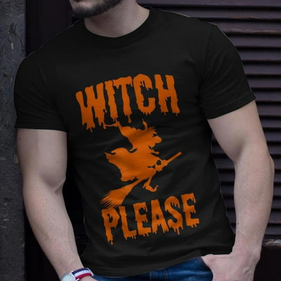 Happy Halloween Witch Please Vintage Unisex T-Shirt Funny Costume Idea Halloween Gifts for Men and Women