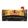 thumbnail image 1 of Happy Halloween Witch Spider Bat Magnetic Mailbox Cover Pumpkin Trick Or Treat Ghost Mailbox Wrap Post Letter Box Cover Home Decorative for Standard Mailboxes, 1 of 1