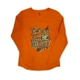 thumbnail image 1 of Happy Halloween Womens Orange Eat Drink Be Witchy! T-Shirt Glittery Tee S, 1 of 1