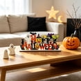 thumbnail image 1 of Happy Halloween Wooden Tabletop Sign,Ghost Pumpkin Bat Layered Mantel Decor,Freestanding Farmhouse Shelf Ornament Holiday Gift, 1 of 6
