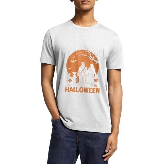 Happy Halloween Youth Shirts Costume for Fall Classic Tops Lovely Ghost Moon Trick or Treat Summer Short Sleeve Shirts Great Gift S-5XL