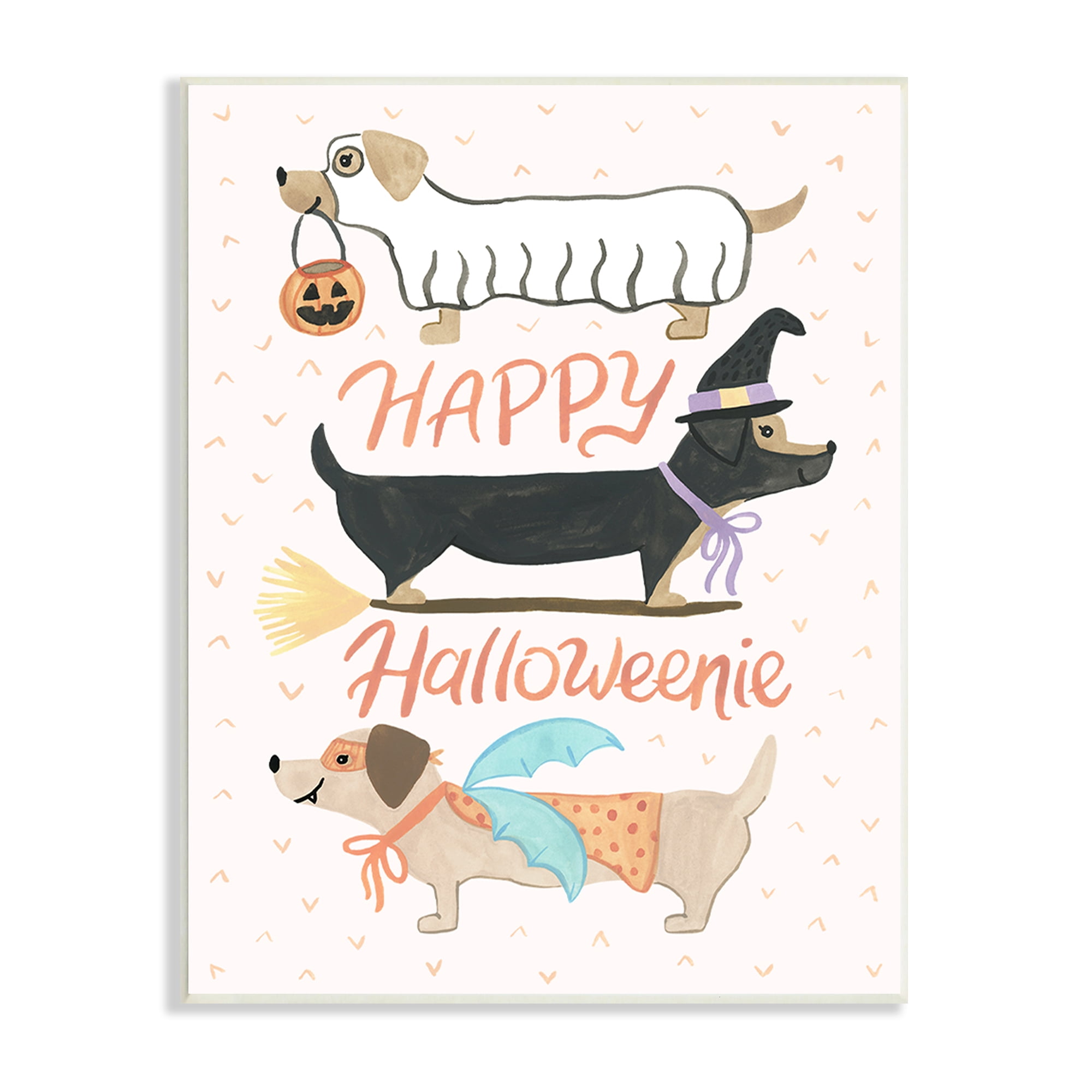 Happy Halloweenie Festive Dogs Wearing Cute Costumes Animals & Insects Graphic Art Unframed Art Print Wall Art