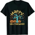 thumbnail image 1 of Happy Hallowthanksmas Cat Shirt Funny Kitten Pumpkin Turkey T-Shirt, 1 of 5