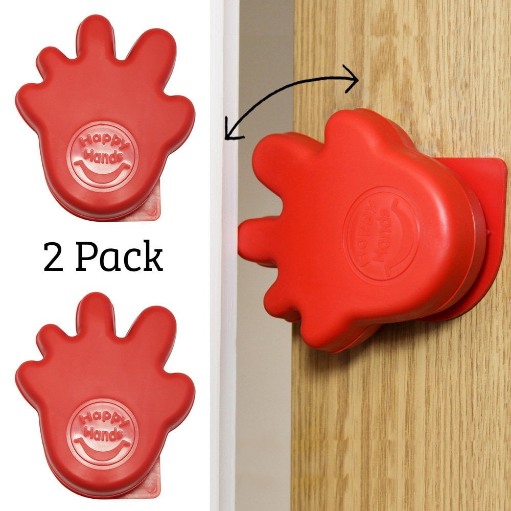 Happy Hands Anti Slam Child Door Safety Finger Trap Stoppers - 2 Pack  (Red)